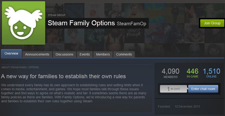 Steam now comes with parental controls