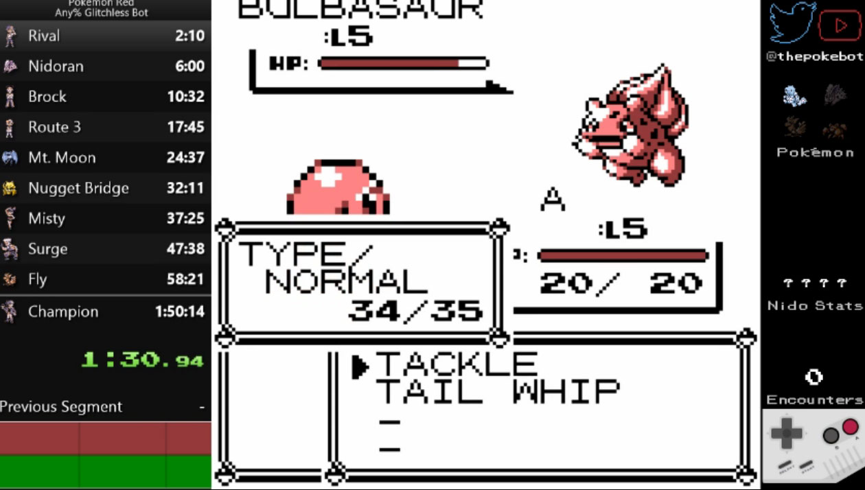 Pokemon Red Any% Glitchless Speedrun in 1:44:03 [Current World Record] 