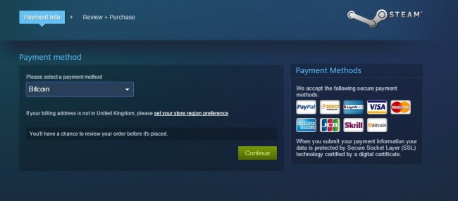 buy bitcoin with steam wallet code
