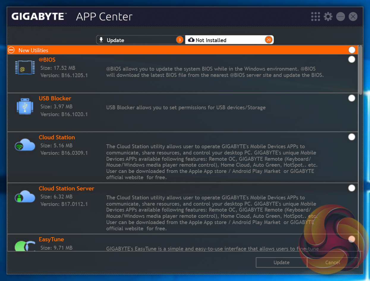 gigabyte app center utility wont install
