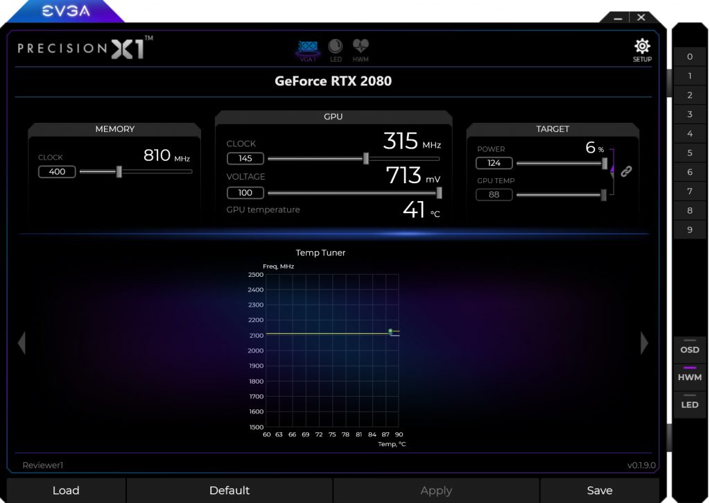 evga precision x test not boosting card