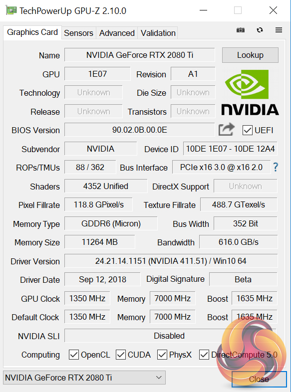 Nvidia RTX 2080 Ti Founders Edition 