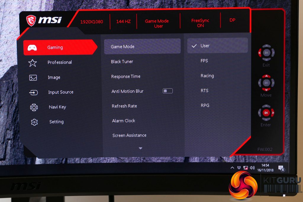 MSI Optix MAG271CR Gaming Monitor review | KitGuru- Part 3