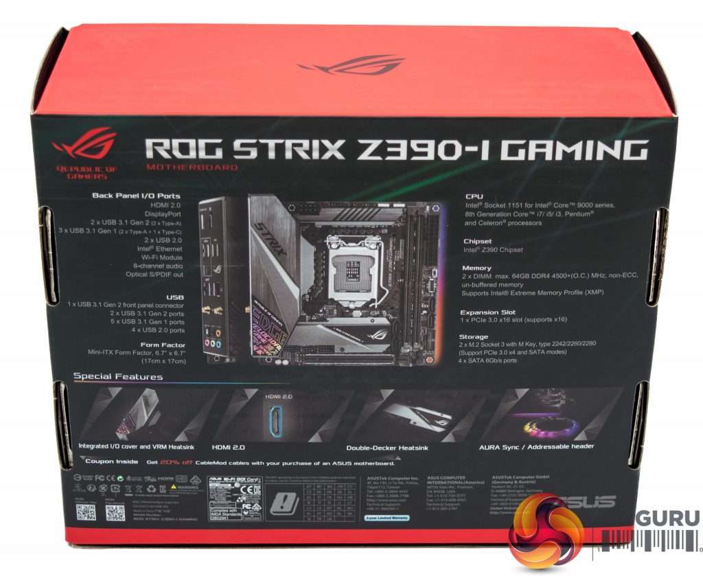 Asus rog strix z390 i gaming обзор