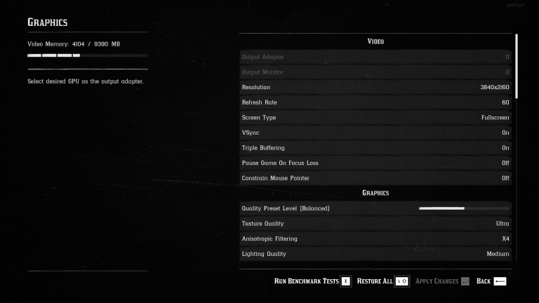 Here are all the different graphics settings in Red Dead Redemption 2 ...