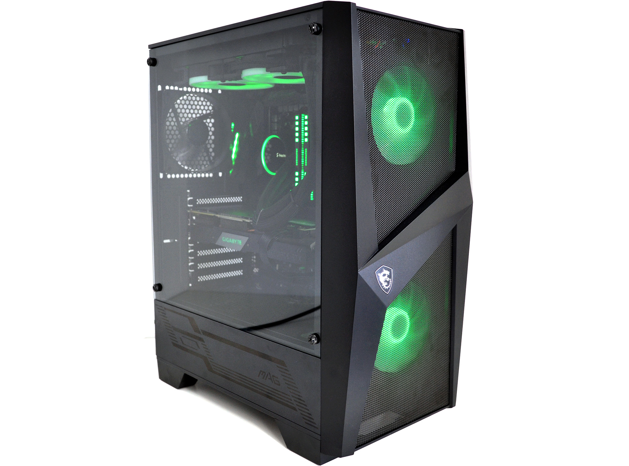 MSI Mid-Tower PC Gaming Case – Tempered Glass Side Panel – 4 x 120mm aRGB  Fan – Liquid Cooling Support up to 240mm Radiator x 1 – MAG Forge 112R