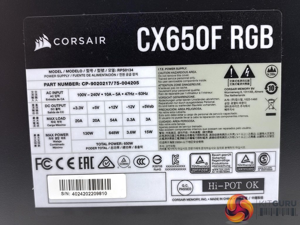 Corsair CX650F RGB Review | KitGuru- Part 3