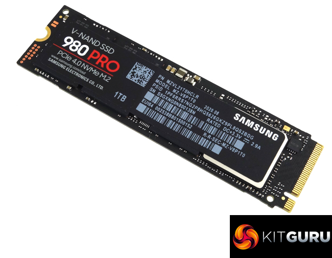 The Samsung 980 Pro 1TB and 2TB PCIe NVMe Gen4 SSDs available at