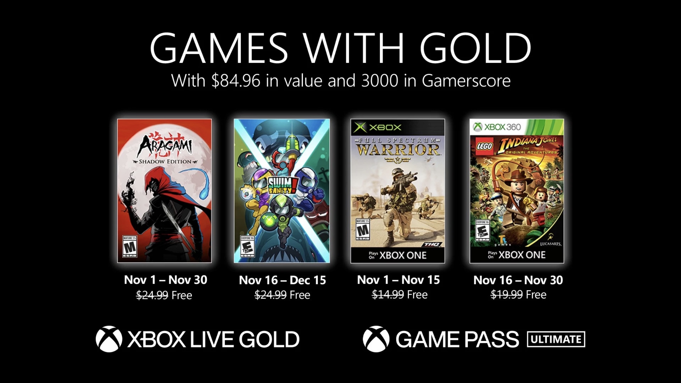 games with gold november 2019