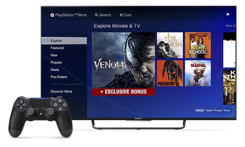 is movie and TV purchases from PlayStation Store