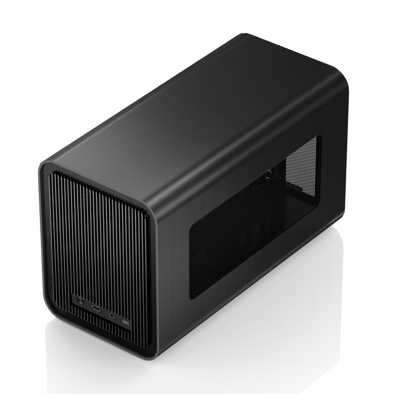 The new Jonsbo V11 mini-ITX case can be set up vertically or