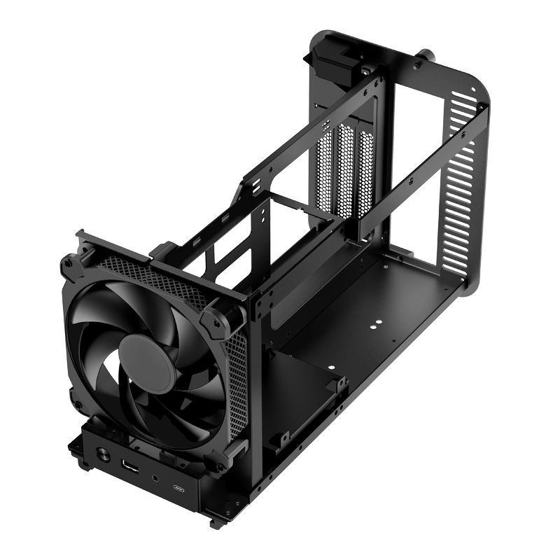 The new Jonsbo V11 mini-ITX case can be set up vertically or