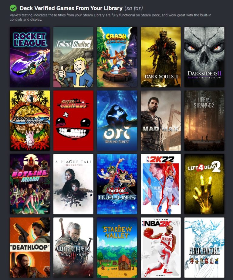 You Can Now Check Which Games In Your Library Are Steam Deck Compatible ...