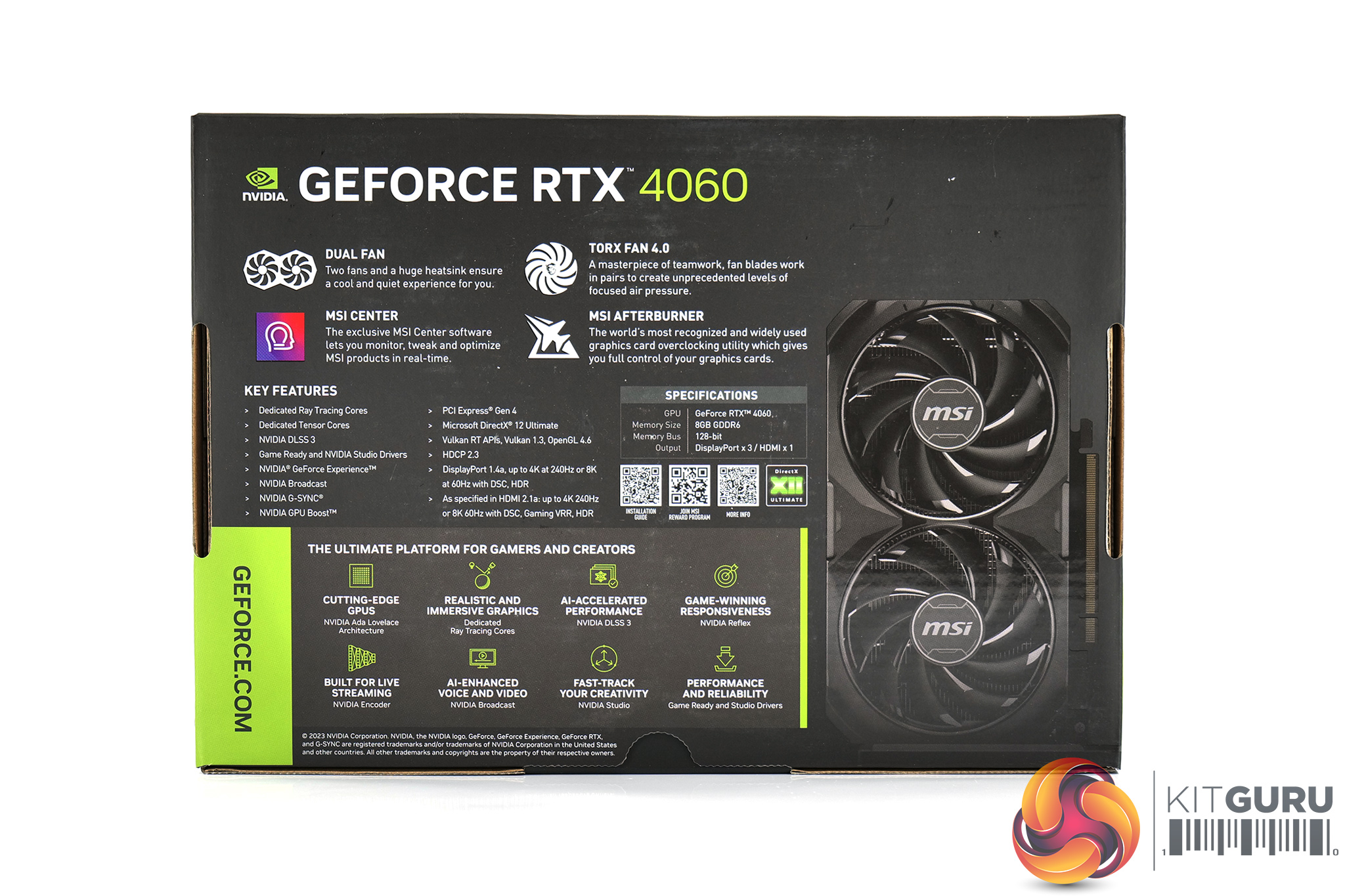 MSI NVIDIA GeForce RTX 4060 Ti Ventus 3X Overclocked Triple Fan