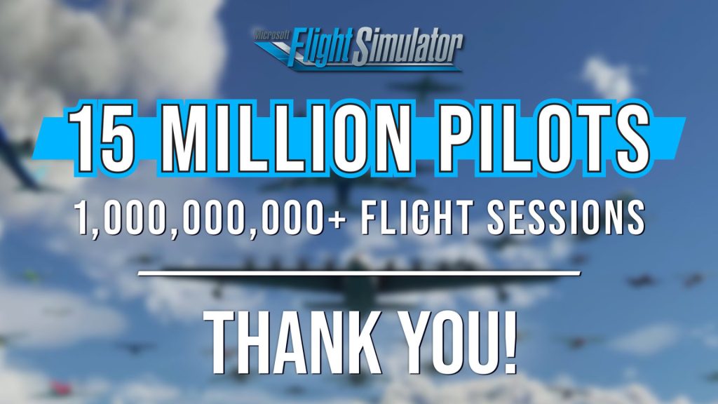 Microsoft Flight Simulator surpasses 15 million players