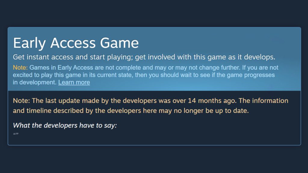 Early Access Steam